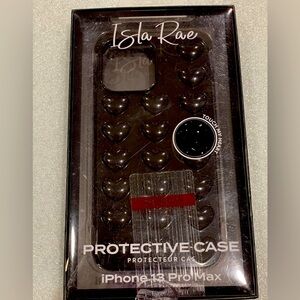🥳BOGO! NIB Isla Rae Black Silicone Raised Bezel Heart iPhone Case 13 Pro Max